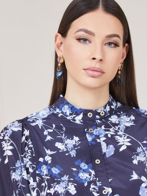 Chemise Bleu Imprimé Multi Guess Marciano