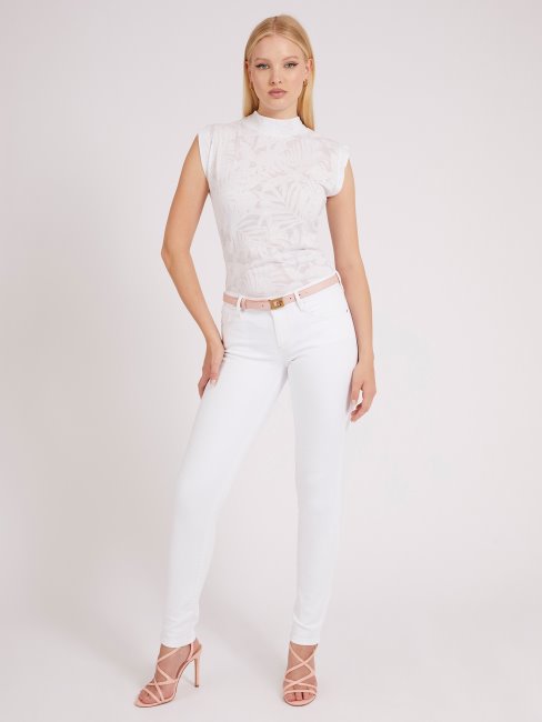 Guess Col Roulé Blanc Multi