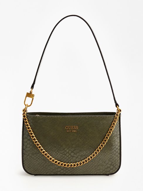 Sac Porté épaule Imprimé Python Katey Vert Guess