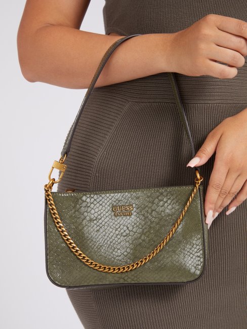 Sac Porté épaule Imprimé Python Katey Vert Guess