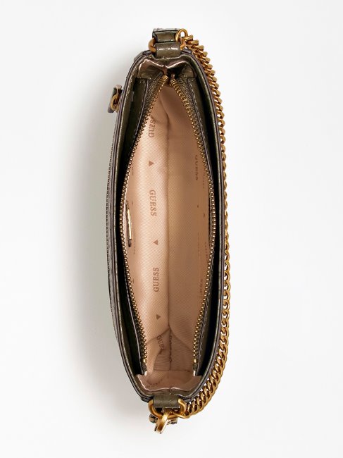 Sac Porté épaule Imprimé Python Katey Vert Guess