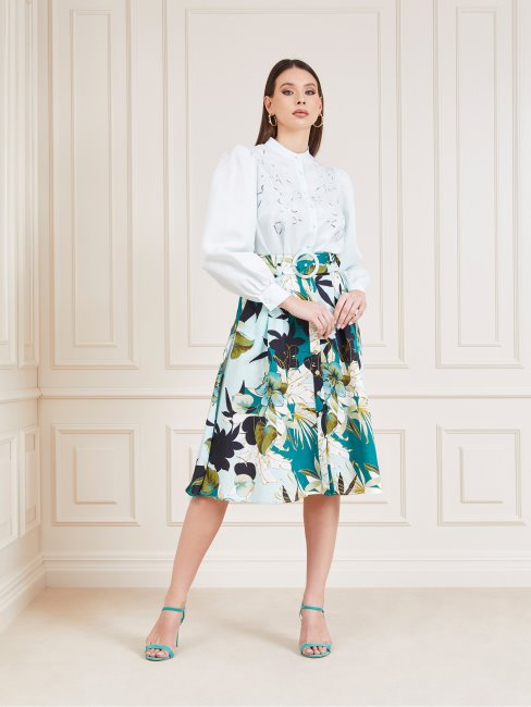 Jupe Ceinturée Verte Multi Guess Marciano