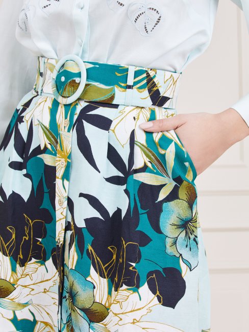 Jupe Ceinturée Verte Multi Guess Marciano