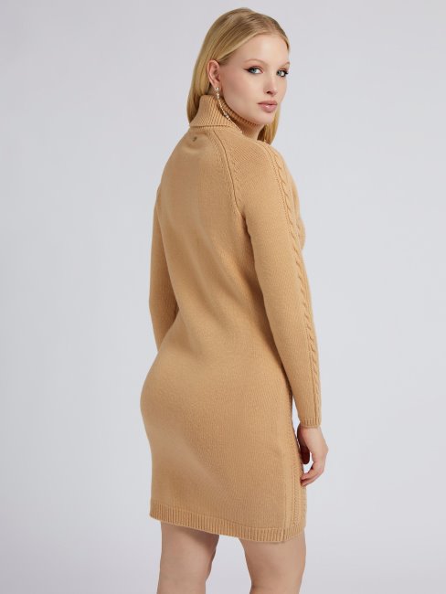 Peignoir Pull Guess Beige En Laine Mélangée