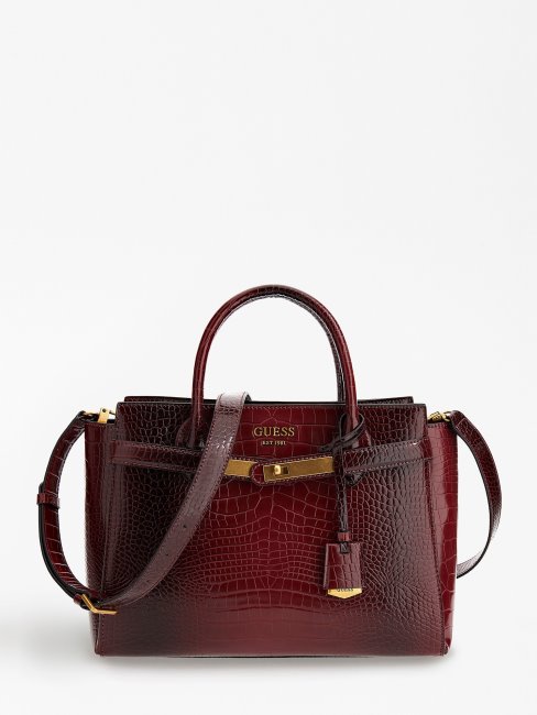 Sac à Main Imprimé Croco Enisa Rouge Guess