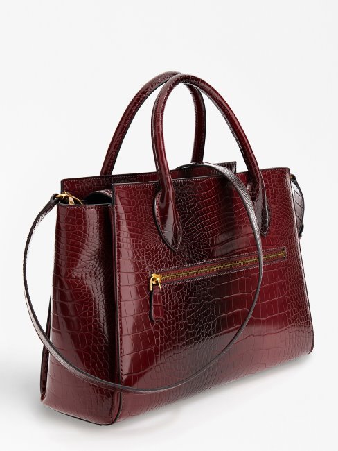 Sac à Main Imprimé Croco Enisa Rouge Guess