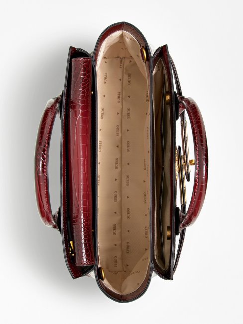 Sac à Main Imprimé Croco Enisa Rouge Guess