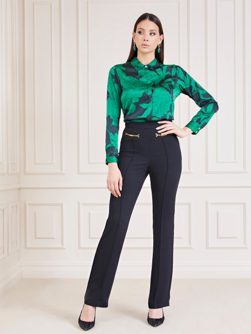 Chemise En Satin Marciano Guess Vert Multi