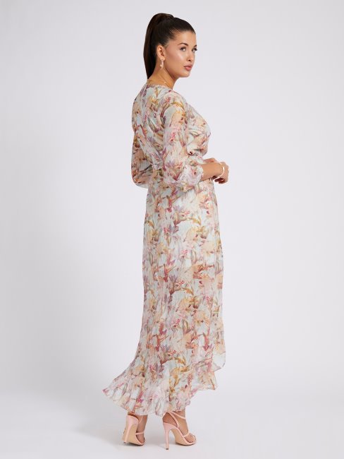 Robe Longue à Imprimé Fantaisie Florale