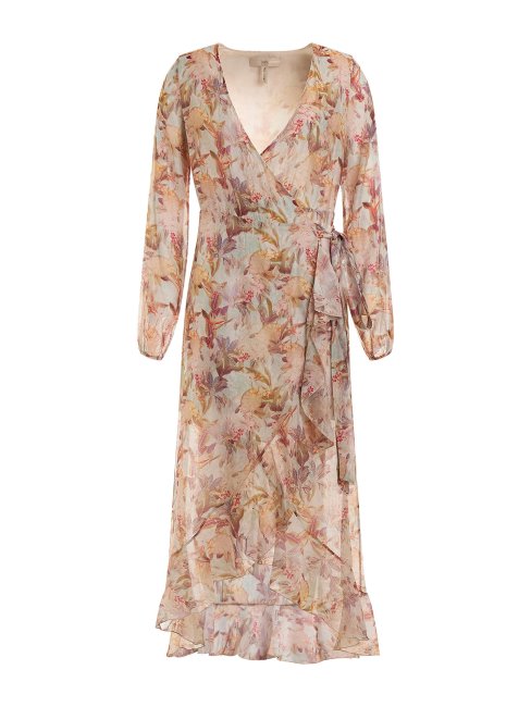 Robe Longue à Imprimé Fantaisie Florale