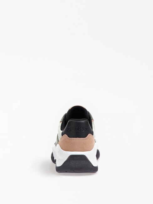 Chaussures De Course à Empiècement En Daim Kinlee Beige Guess