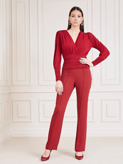 Haut Marciano En Simili Daim Rouge Guess