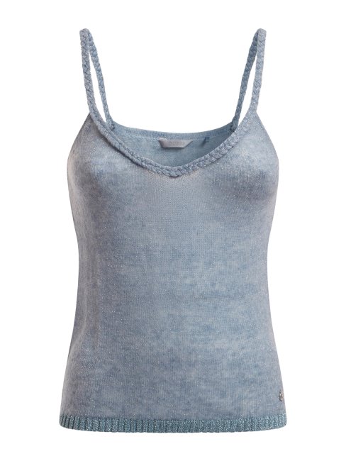 Pull Guess Bleu Clair En Fil Lurex