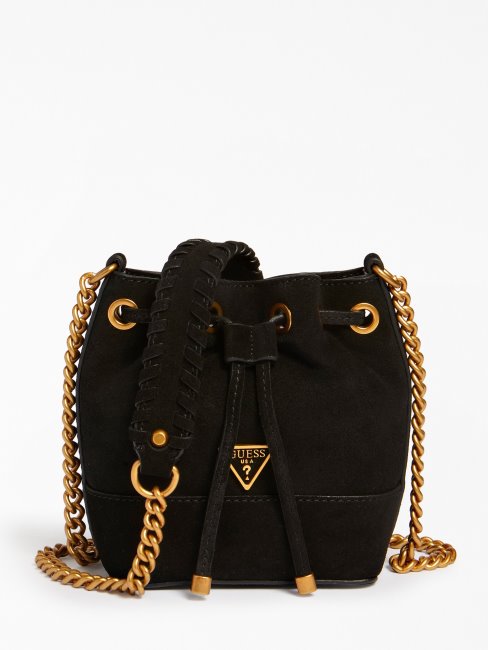 Guess Mini Sac Seau En Daim Kaoma Noir