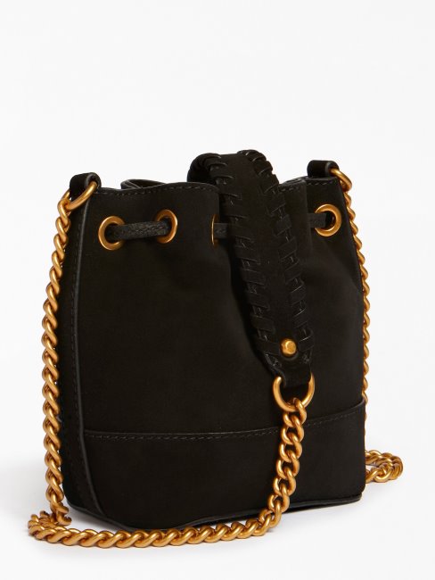 Guess Mini Sac Seau En Daim Kaoma Noir