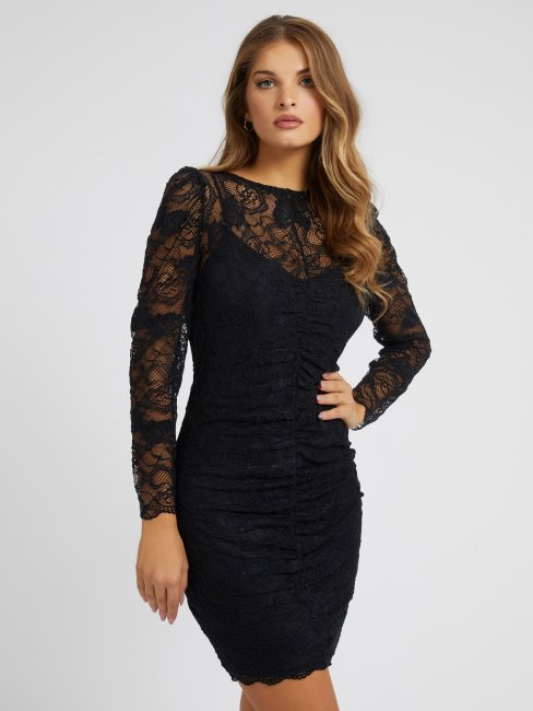 Guess Robe En Dentelle Noire