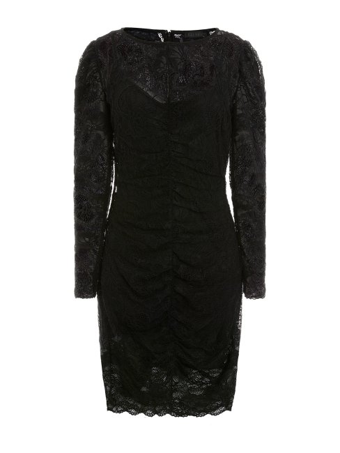 Guess Robe En Dentelle Noire