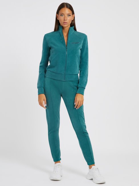 Guess Sweat En Faux Suède Vert