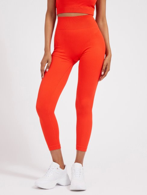 Legging Sans Coutures Côtelé Orange Guess