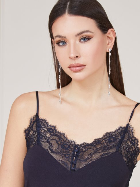 Guess Top En Dentelle Marciano Bleu