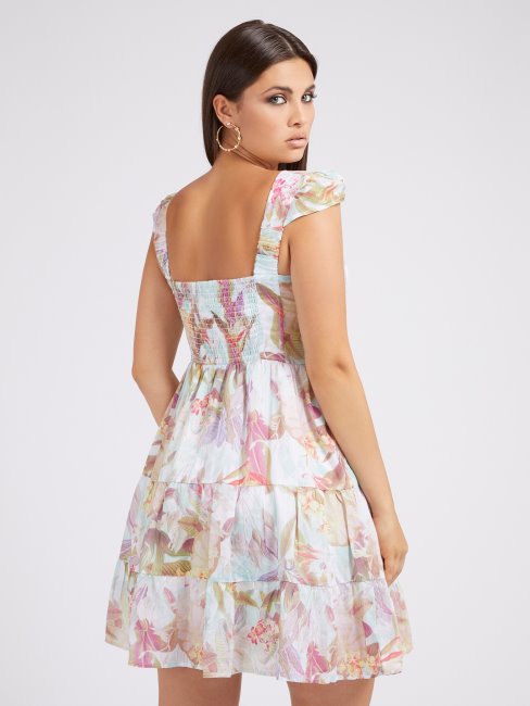 Guess Robe Ajustée Et évasée Fantaisie Florale