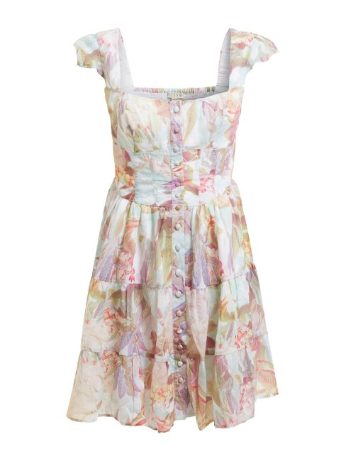 Guess Robe Ajustée Et évasée Fantaisie Florale