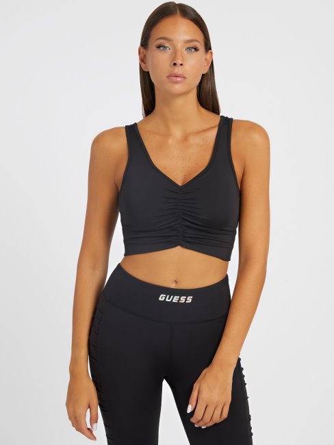 Soutien-gorge Actif Détails Drapés Noir Guess
