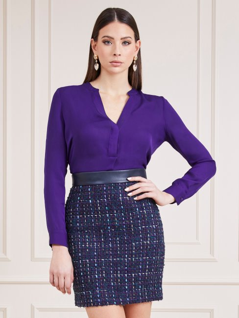 Blouse En Soie Marciano Guess Violet