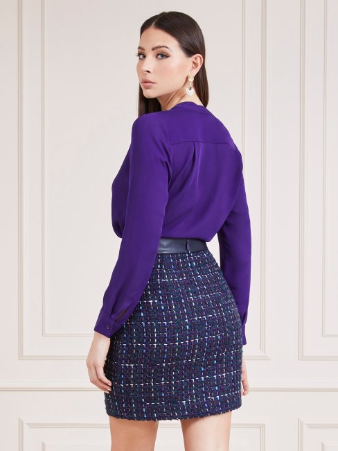Blouse En Soie Marciano Guess Violet