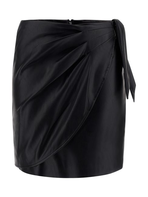 Guess Jupe Noire En Similicuir
