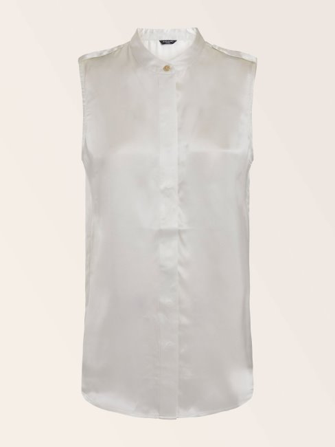 Guess Top En Soie Marciano Crème