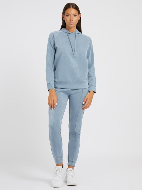 Guess Pantalon De Jogging En Faux Suède Bleu