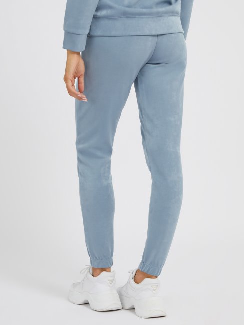 Guess Pantalon De Jogging En Faux Suède Bleu