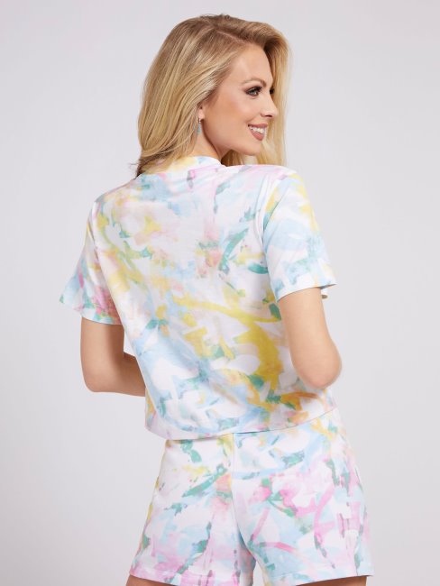 T-shirt Imprimé All Over Motif Multicolore Guess Nouvelle Tendance