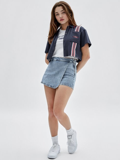 Chemise Poche Avant Guess Bleu