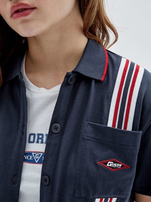 Chemise Poche Avant Guess Bleu