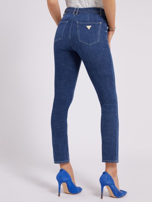 Pantalon De Mode En Denim Coupe Skinny Bleu Guess