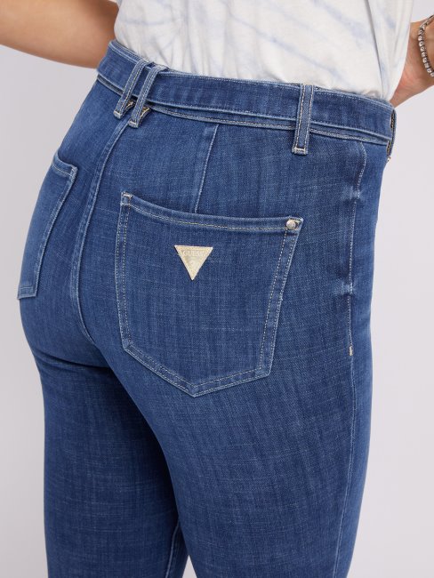 Pantalon De Mode En Denim Coupe Skinny Bleu Guess