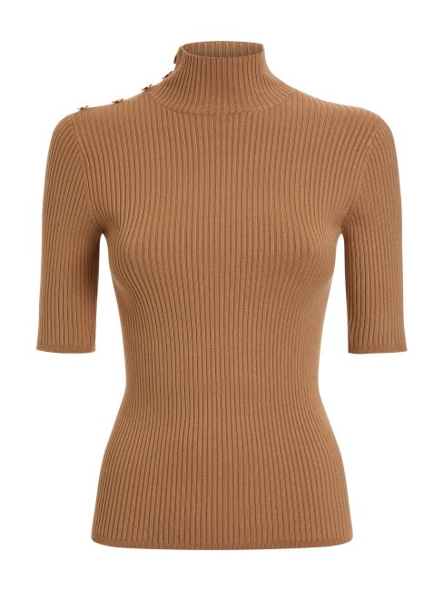 Pull à Col Roulé Beige Top Marciano Guess