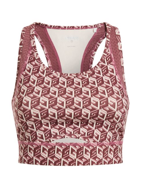 Soutien-gorge Actif Rouge à Logo Guess All Over