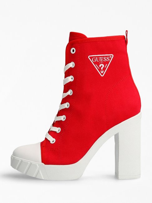 Bottine Guess Rouge Preciou Triangle Logo