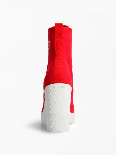 Bottine Guess Rouge Preciou Triangle Logo
