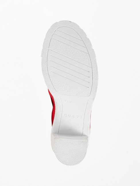 Bottine Guess Rouge Preciou Triangle Logo