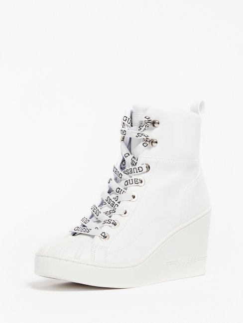 Guess Baskets Compensées Adalen Blanches