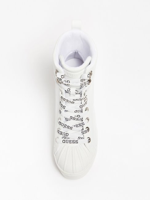 Guess Baskets Compensées Adalen Blanches