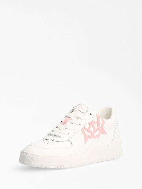 Paniers Sidny En Cuir Véritable Blanc Guess