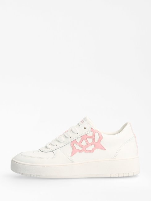 Paniers Sidny En Cuir Véritable Blanc Guess