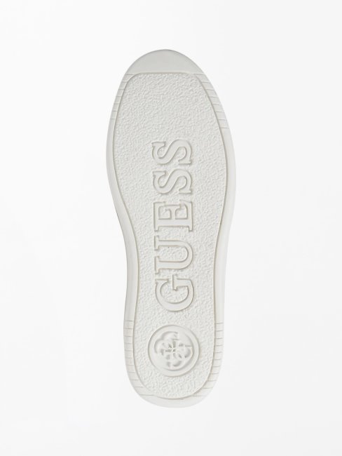 Paniers Sidny En Cuir Véritable Blanc Guess