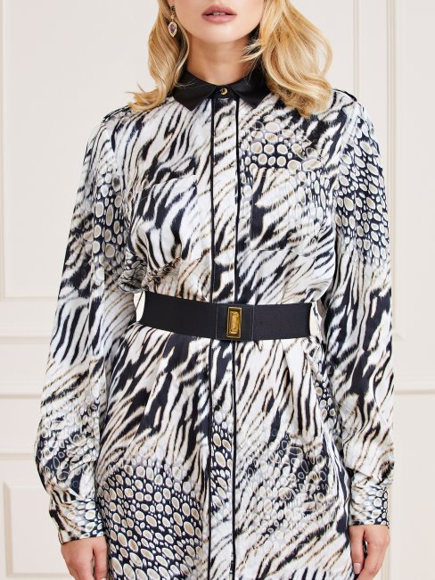 Marciano Chemisier Peignoir Guess Blanc Multi