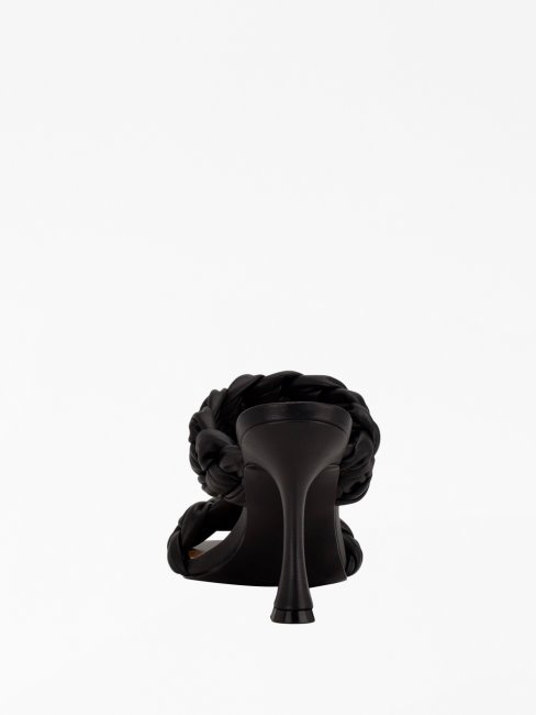 Guess Mules Harlie Noires à Talons Tressés